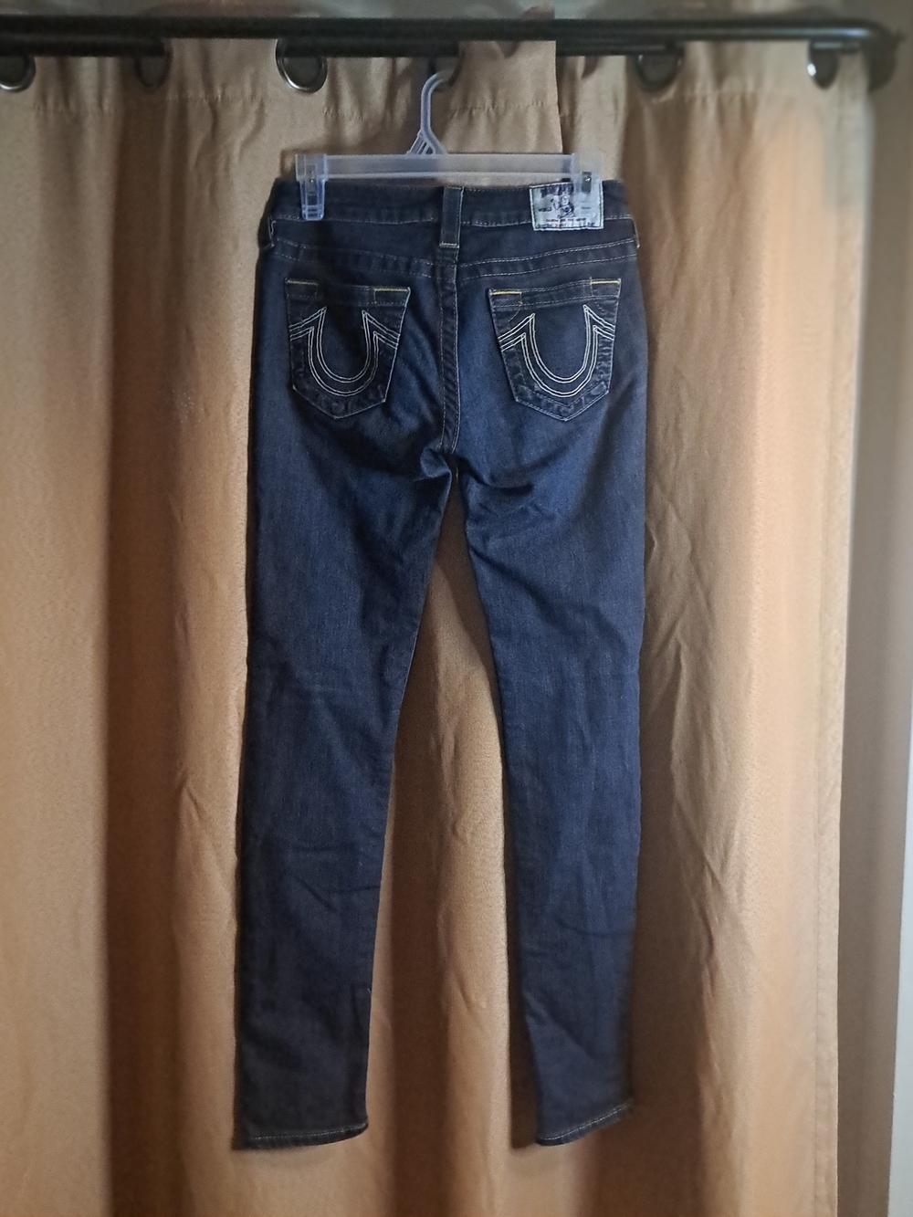 Vintage True Religion Dark Blue Denim Skinny Jeans - Label Detail Y2K